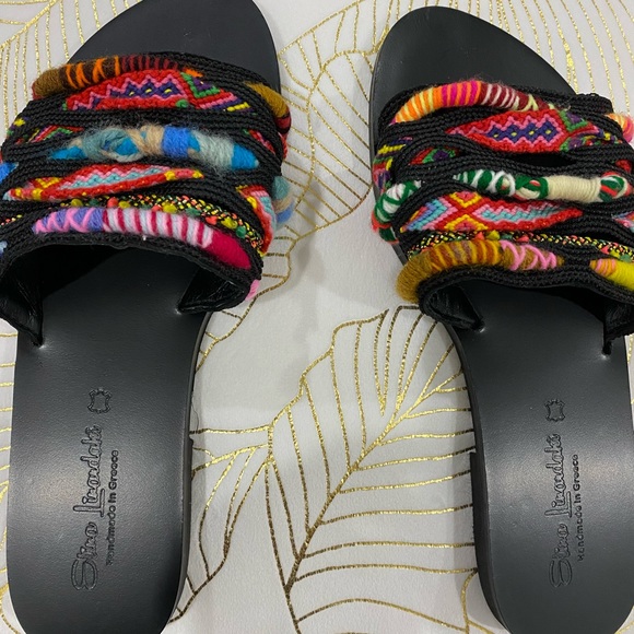 ⬇️PRICE ⬇️ 
Elina linardaki - multicolored black sole- Sandals -37 ( 6 1/2 - 7 ) - Picture 6 of 6